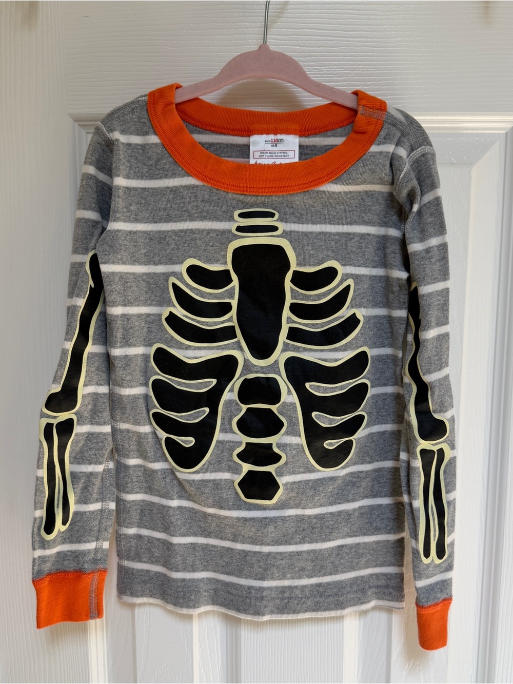 Hanna Andersson Skeleton Halloween PJ Shirt 5